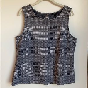 Banana Republic Woven Sleeveless Top (Navy Blue)